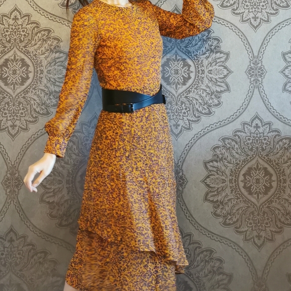 100% silk dress with floral print - Picture 4 of 7